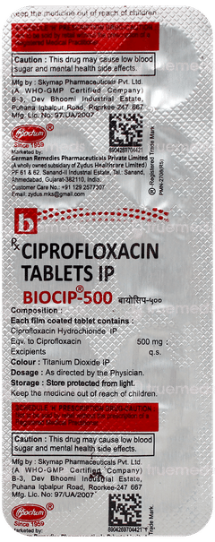 Biocip 500 Mg Tablet 10